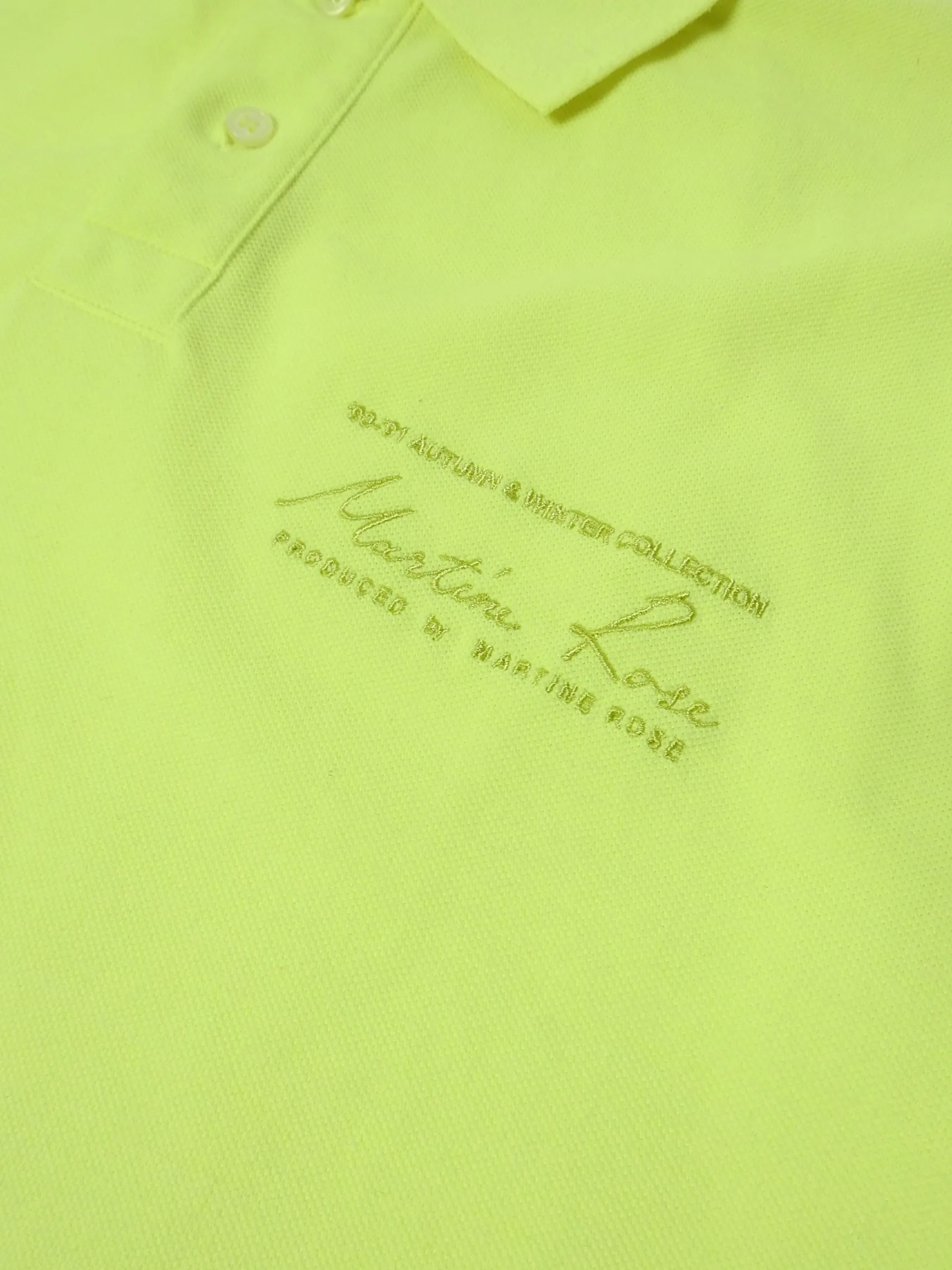 Martine Rose AW'19 Neon Polo Size Large
