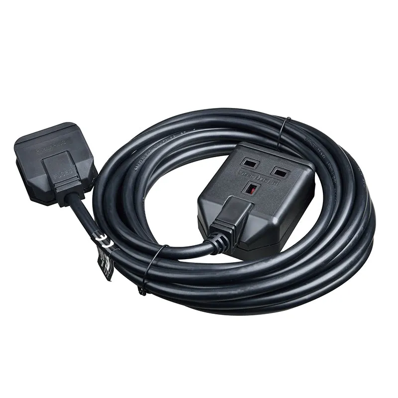 Masterplug EXS1315B 1 Socket 5m 13A Heavy Duty Extension Lead Black