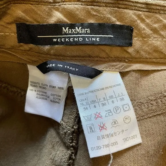 Max Mara Weekend Line Brown Corduroy Skirt