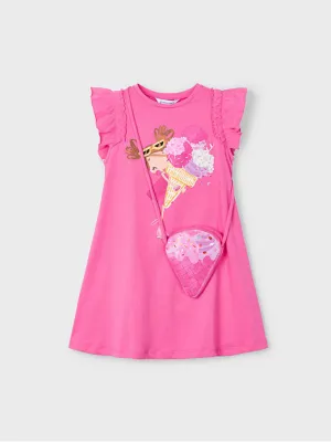 Mayoral Junior Girl Ice Cream Dress With Handbag - 2 Colours