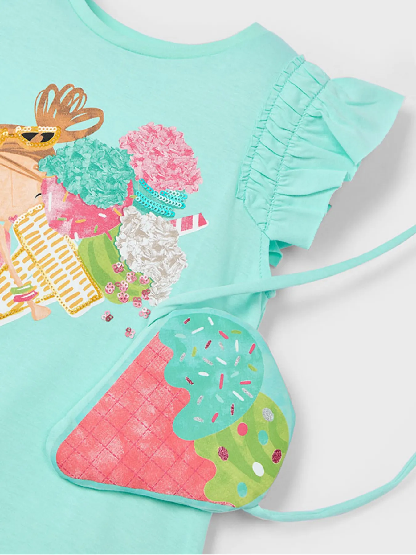 Mayoral Junior Girl Ice Cream Dress With Handbag - 2 Colours