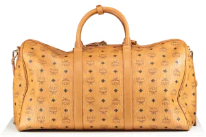 MCM Brown Ottoman Weekend Bag In Visetos 50.5CM