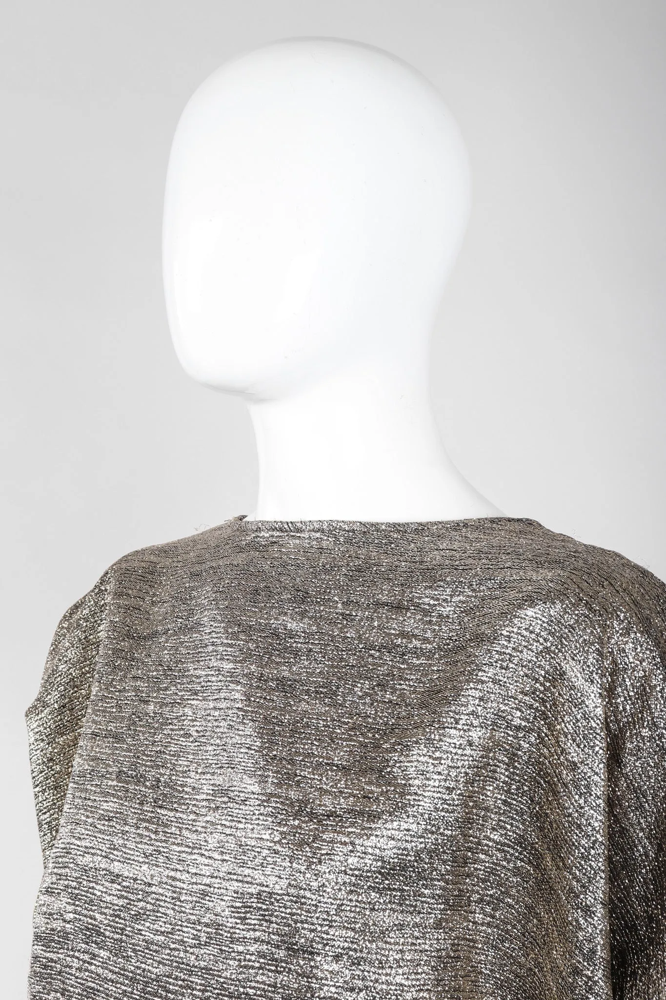 Metallic Cowl Back Dress