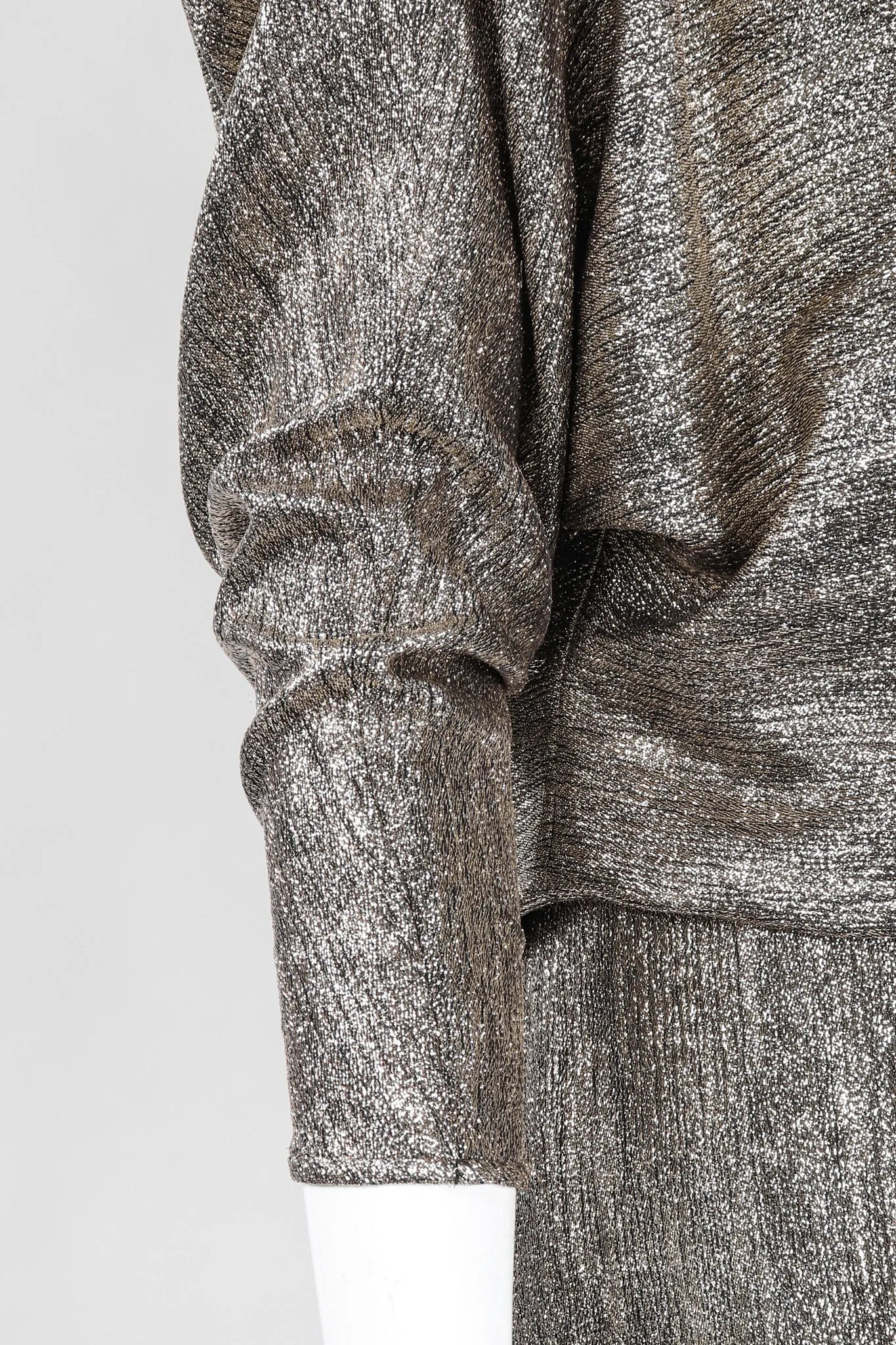 Metallic Cowl Back Dress