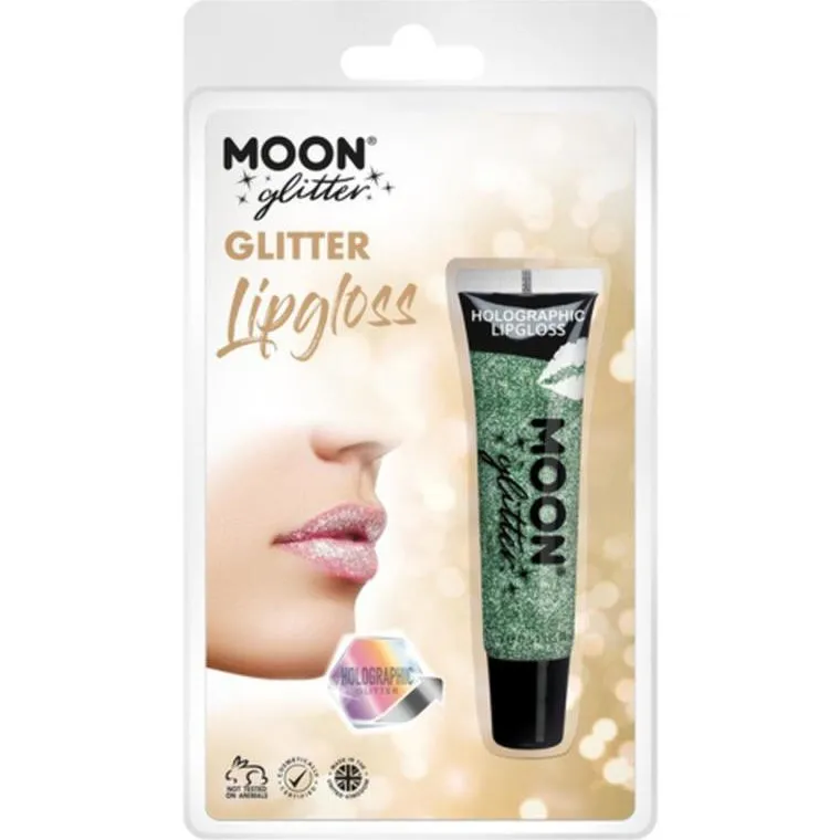 Moon Glitter Holographic Glitter Lipgloss, Green