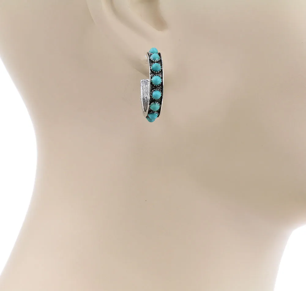 Morton Fashion Cactus, Teardrop, Hoop Earring Set - 3 Pairs