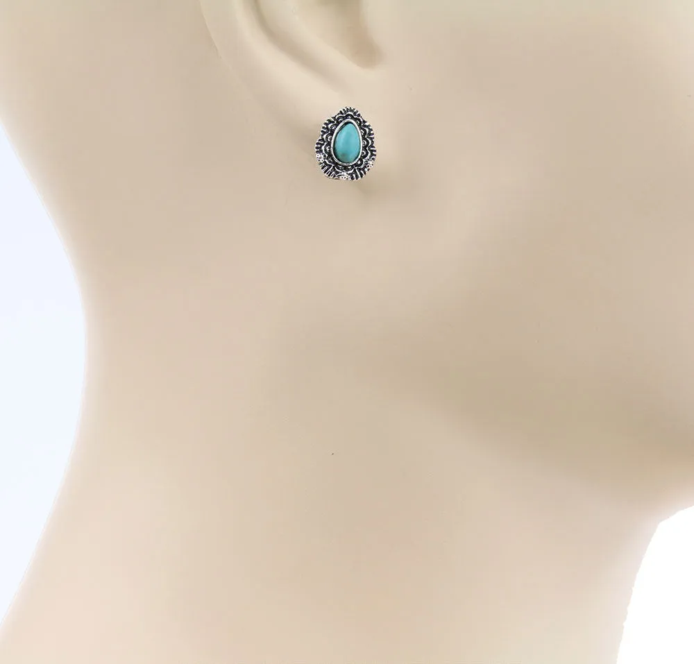 Morton Fashion Cactus, Teardrop, Hoop Earring Set - 3 Pairs