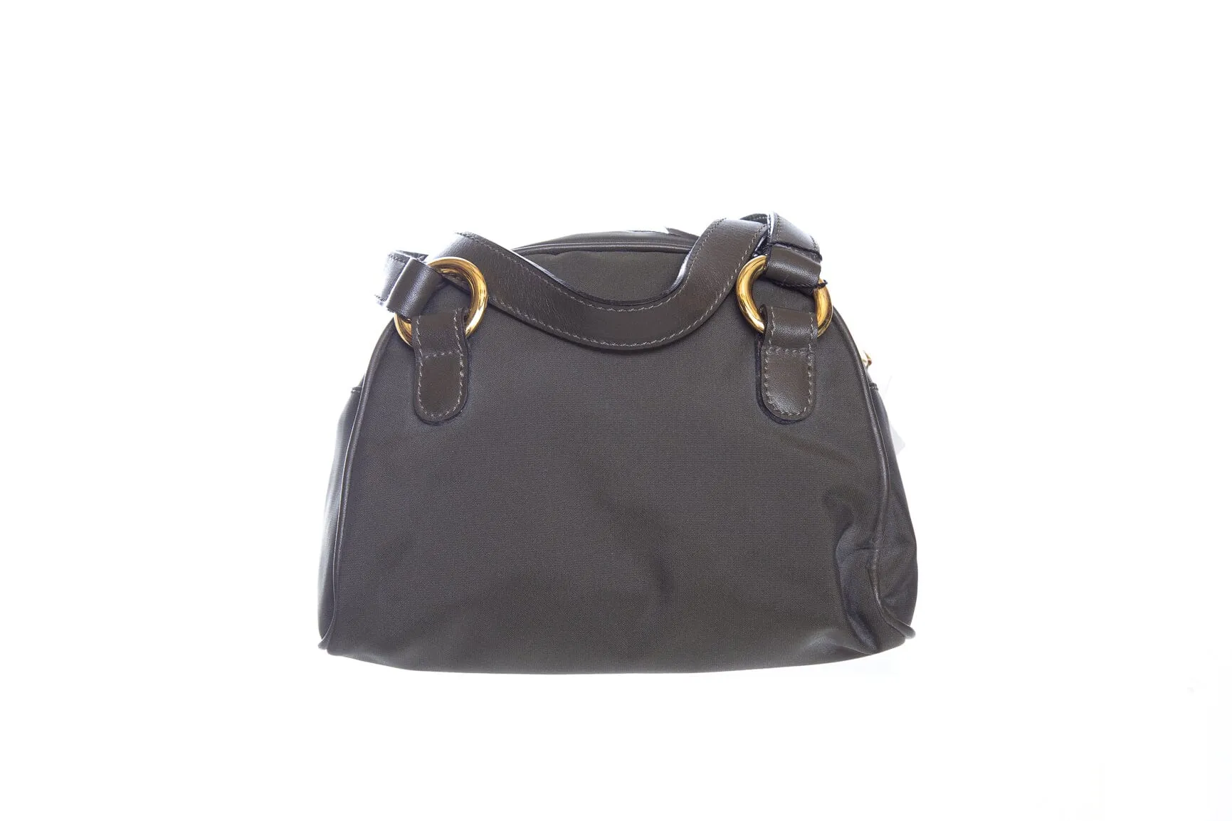 Moschino Green Nylon Zip Top Handbag NWT