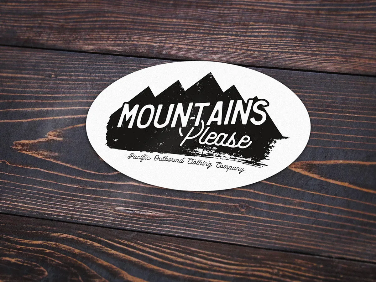 Mountains Please Vinyl Sticker