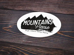 Mountains Please Vinyl Sticker