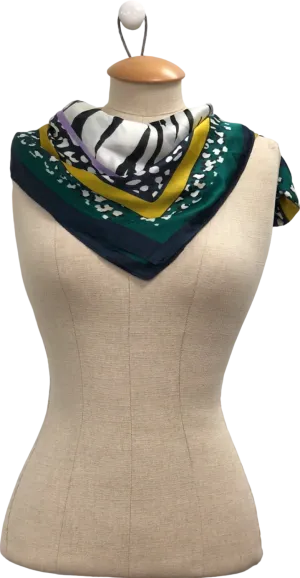 Multicolour Geometric and Zebra Print Scarf One Size