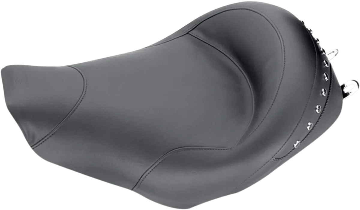 Mustang 75578 Wide Studded Solo Seat - Black Studs