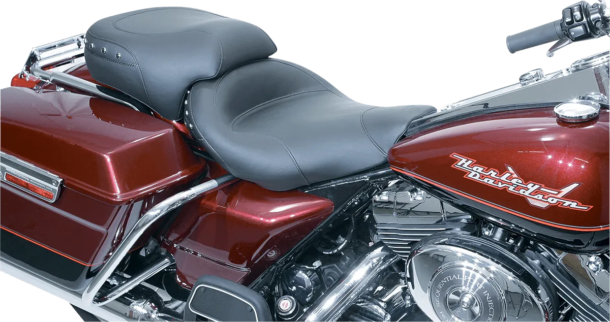 Mustang 75578 Wide Studded Solo Seat - Black Studs