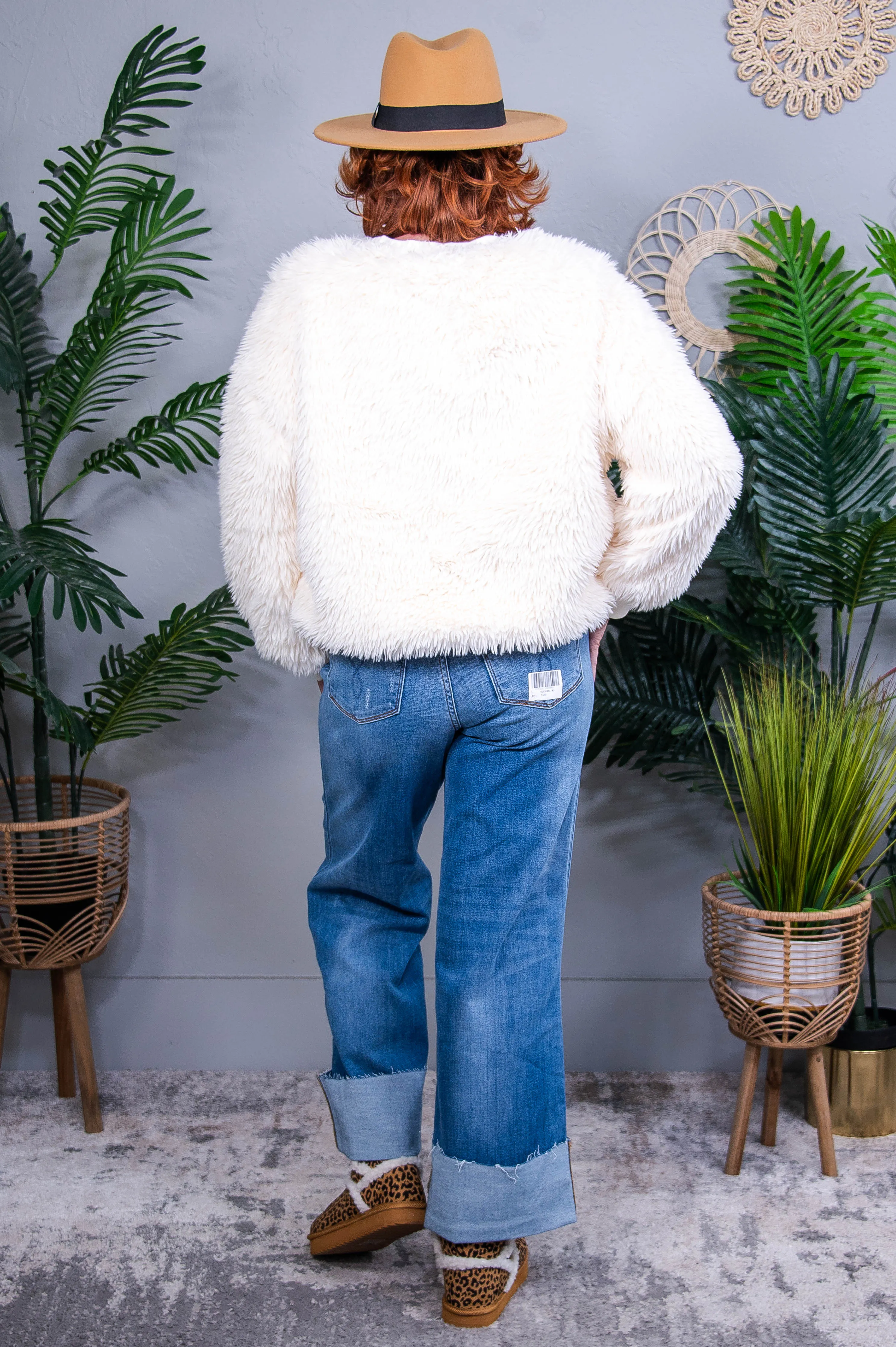 My Signature Move Cream Fuzzy Top - T10809CR