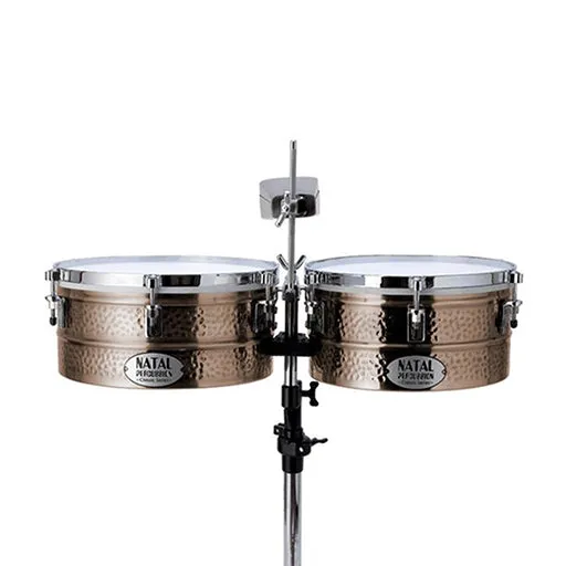 Natal NT1213TBRO Bronze Timbales 12inch and 13inch w/Stand