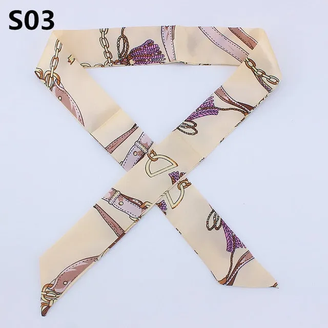 Neckerchief Scarf - Hairband Handbag Handle Ribbon for Women Girls Decoration