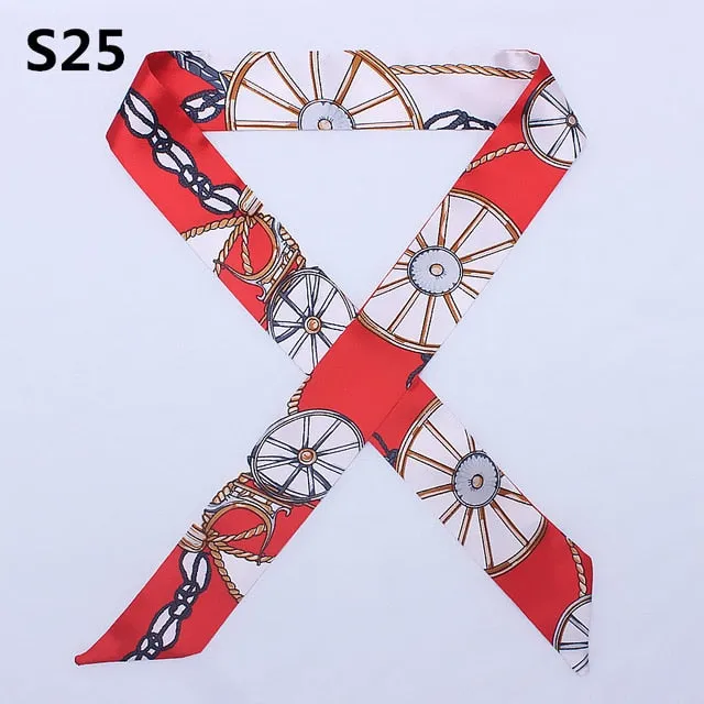Neckerchief Scarf - Hairband Handbag Handle Ribbon for Women Girls Decoration