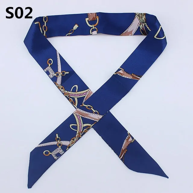Neckerchief Scarf - Hairband Handbag Handle Ribbon for Women Girls Decoration