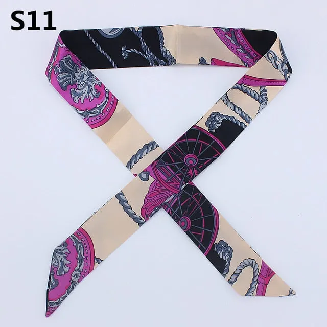 Neckerchief Scarf - Hairband Handbag Handle Ribbon for Women Girls Decoration