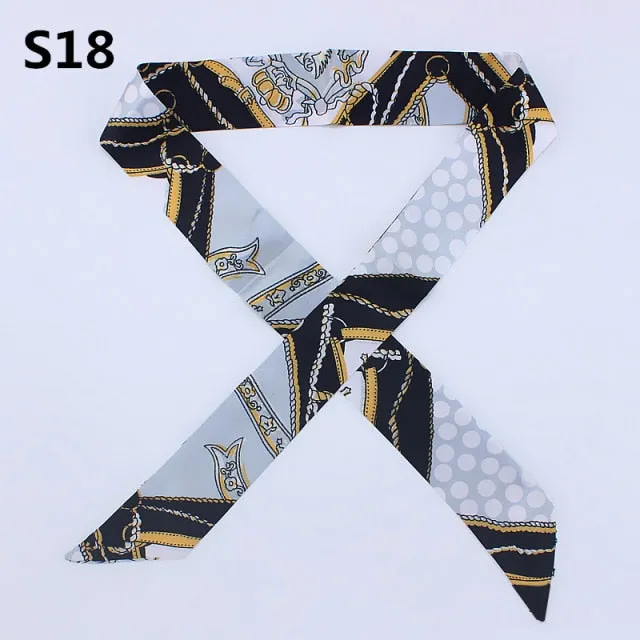 Neckerchief Scarf - Hairband Handbag Handle Ribbon for Women Girls Decoration