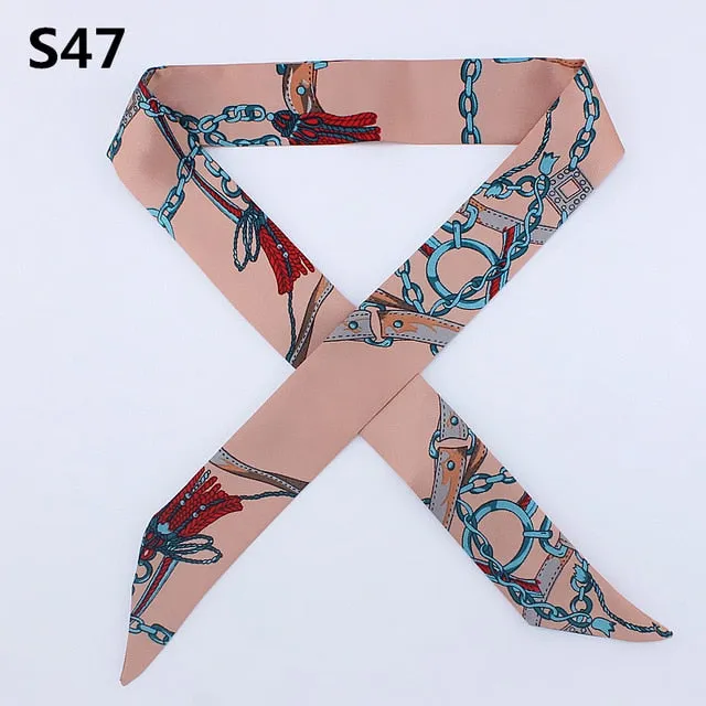 Neckerchief Scarf - Hairband Handbag Handle Ribbon for Women Girls Decoration