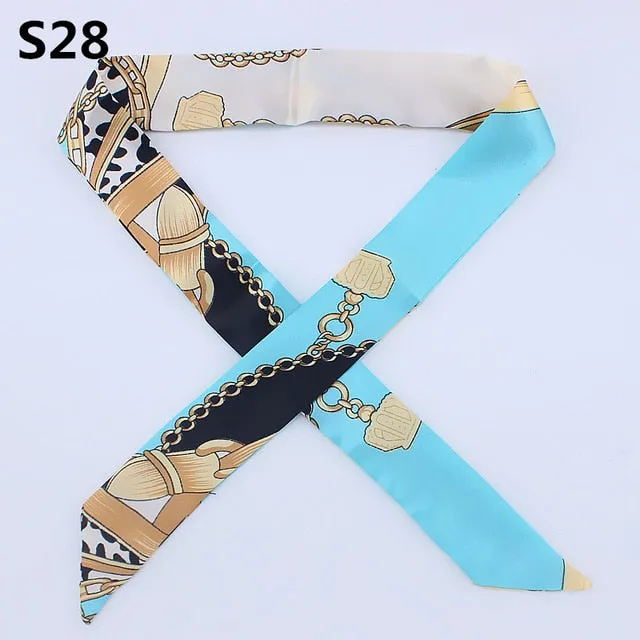 Neckerchief Scarf - Hairband Handbag Handle Ribbon for Women Girls Decoration