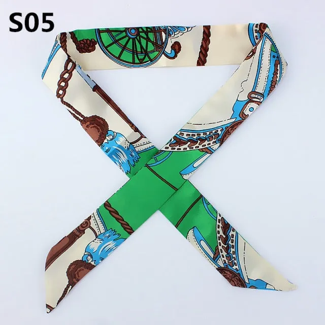Neckerchief Scarf - Hairband Handbag Handle Ribbon for Women Girls Decoration