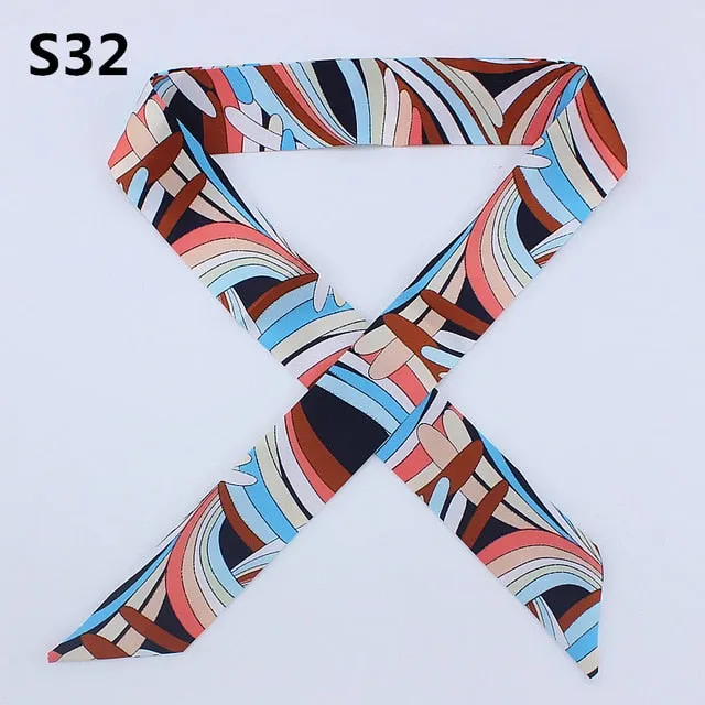 Neckerchief Scarf - Hairband Handbag Handle Ribbon for Women Girls Decoration