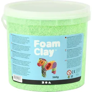 Neon Green Colour Modelling Material Small Beads With Plastic Bucket 560 g