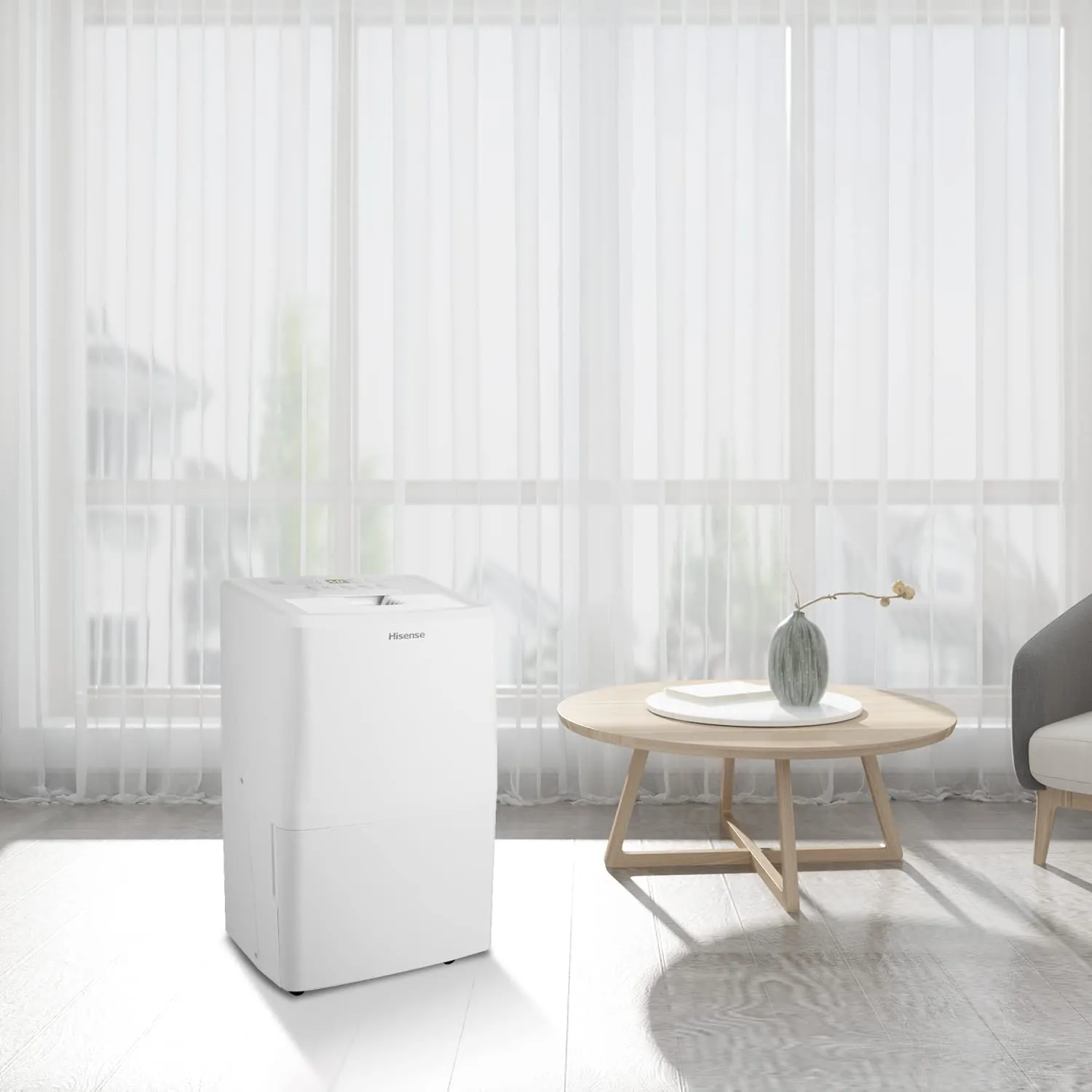 New Hisense 4500 Sq.Ft 50 Pint Dehumidifier for Home, Compact size and Quiet Dehumidifier, Energy Star, White! Retails $290 