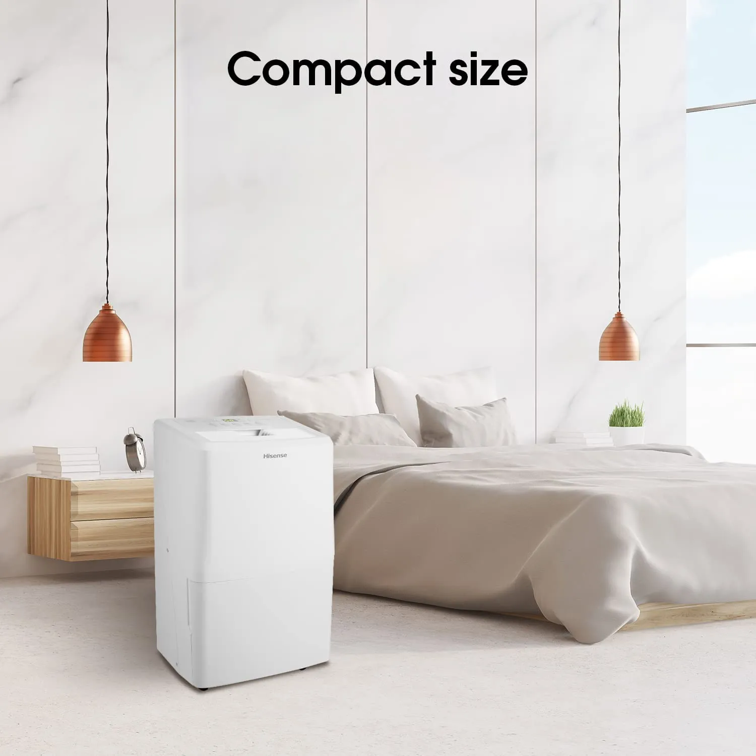 New Hisense 4500 Sq.Ft 50 Pint Dehumidifier for Home, Compact size and Quiet Dehumidifier, Energy Star, White! Retails $290 