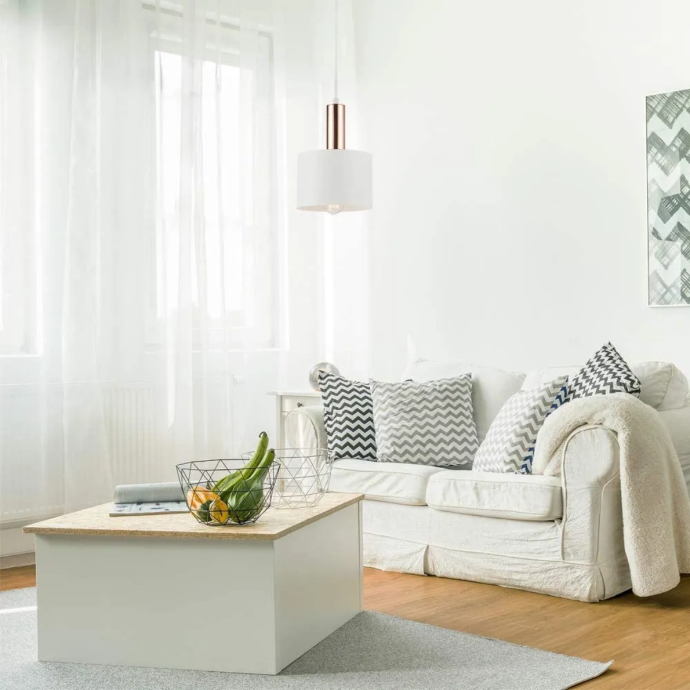 New in box! Globe Electric 60763 Novogratz x Globe Pendant, Matte White! Retails $97 