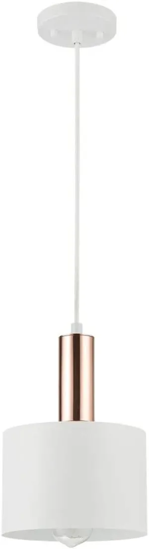 New in box! Globe Electric 60763 Novogratz x Globe Pendant, Matte White! Retails $97 