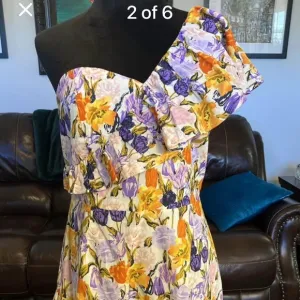 NWT Large Floral Off-Shoulder Dress