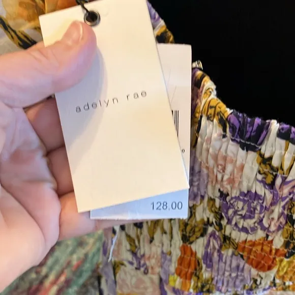 NWT Large Floral Off-Shoulder Dress