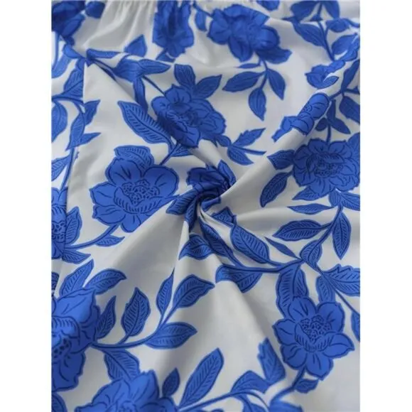 Off Shoulder Floral Print Casual Vacation Dress