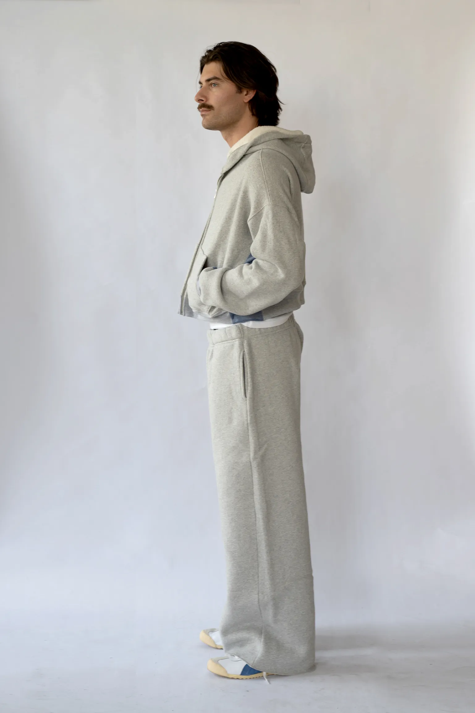 Orion Zip Up Hoodie in Fog