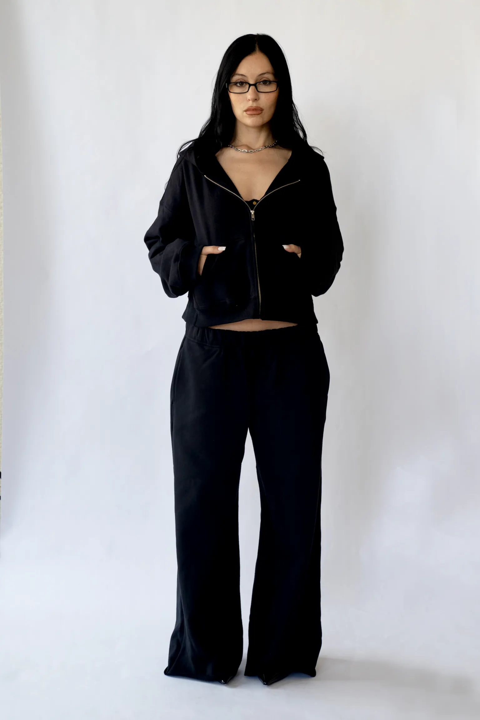 Orion Zip Up Hoodie in Midnight