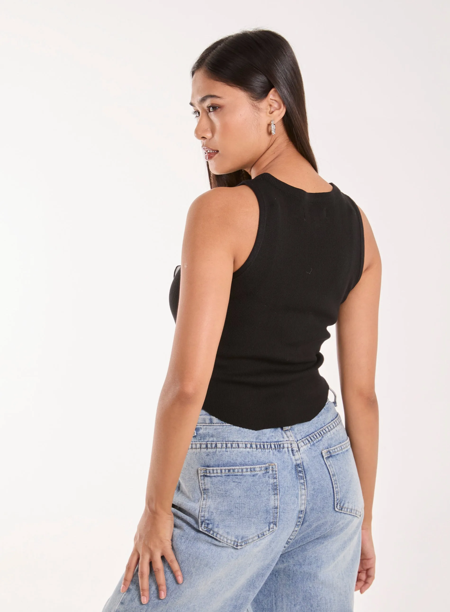 Oversized Ruffle Corsage Top