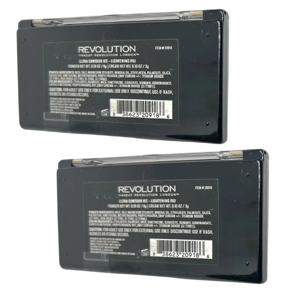 Pack of 2 Makeup Revolution Beauty Ultra Contour Kit, Lightening F02