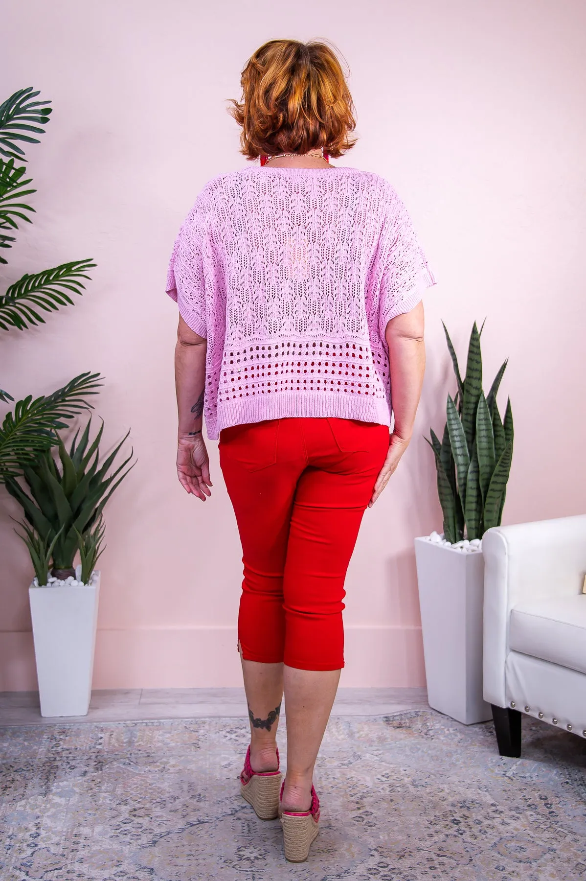 Pages Of Life Pink/Red Knitted Top - T9329PK