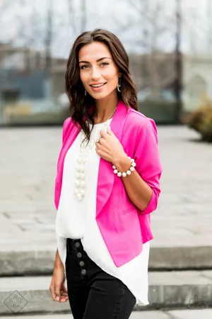 Paparazzi - Fashion Fix - Fiercely 5th Ave Pearl Necklace Set