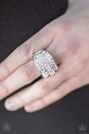 Paparazzi -  Millionaires Club - White Rhinestone Ring
