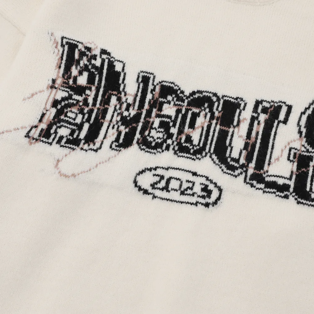 Patch Letter Sweater