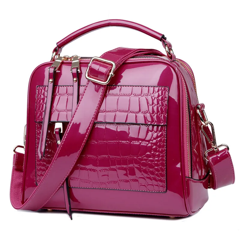 Patent Leather Handbag Fashion Patent Leather Shell Bag Handbag Diagonal Cross Bag Shoulder Messenger Bag