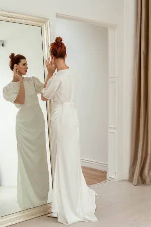 Paula Puff Sleeves Floor Length Dress