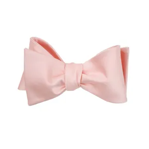 Peach Satin Self Tie Bow  Tie