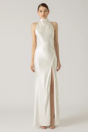 Penelope Satin Gown in Ivory by Sau Lee - RENTAL