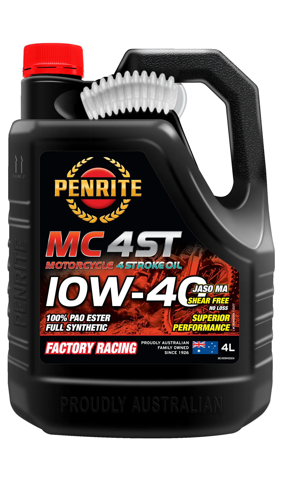 Penrite MC-4ST 10W-40 (100% PAO & ESTER) - 4 Litre