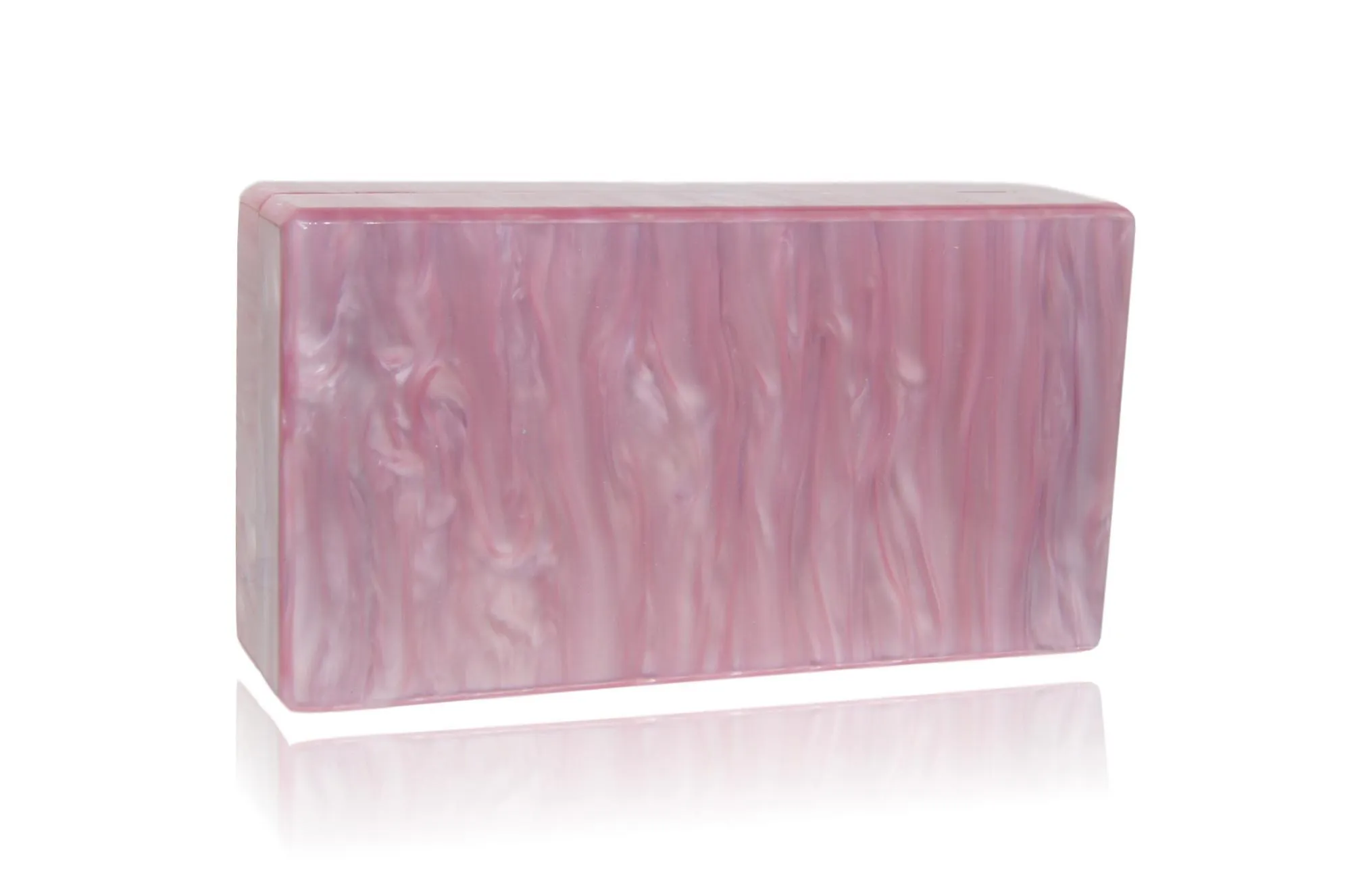 Pink & Green Pearl Cactus Acrylic Box Clutch